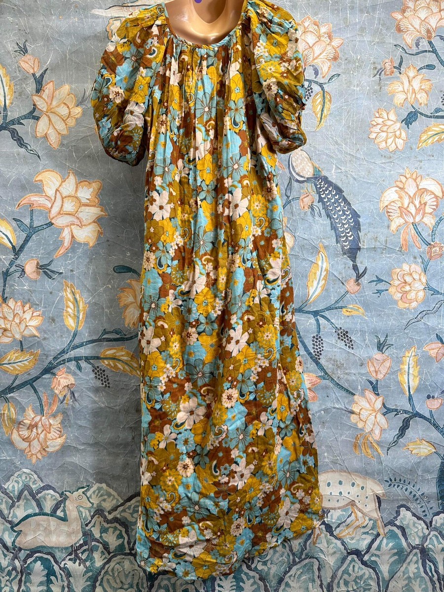 sundry retro floral maxi dress Altar'd State | Sydney Floral Maxi Dress | WHITE-MULTI | Material: Self 100% Polyester. Lining 100% Polyester