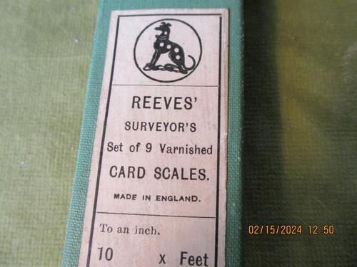 -JUEGO DE 9 ESCALAS DE TARJETAS BARNIZADAS REEVES TOPÓGRAFOS, AÑOS 1920 - Imagen 15 de 15