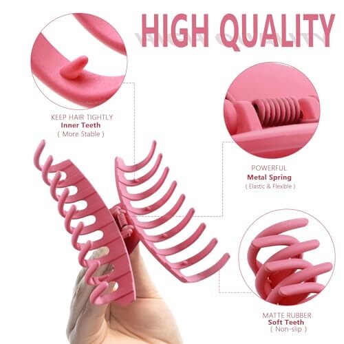 Large Hair Claw Clips for Women, Big Matte Hair Clips, Fashion Colorful Banana - Bild 6 von 6