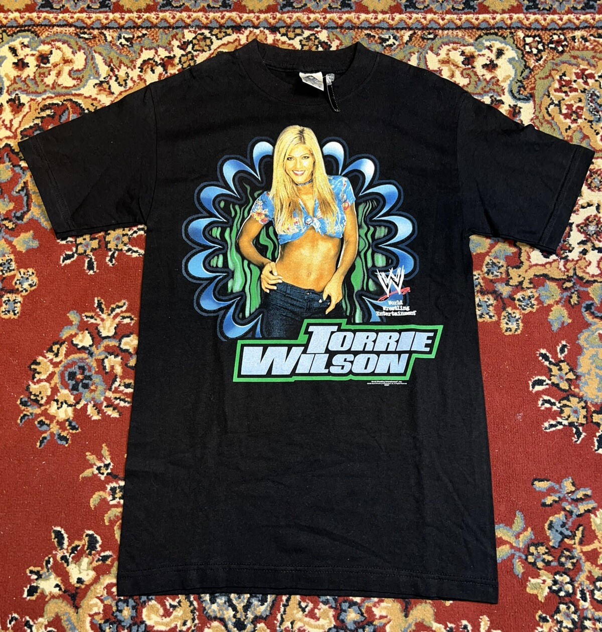 Vtg Y2K 2002 WWF WWE Torrie Wilson Divas Wrestling Tee NWT Youth Size Medium