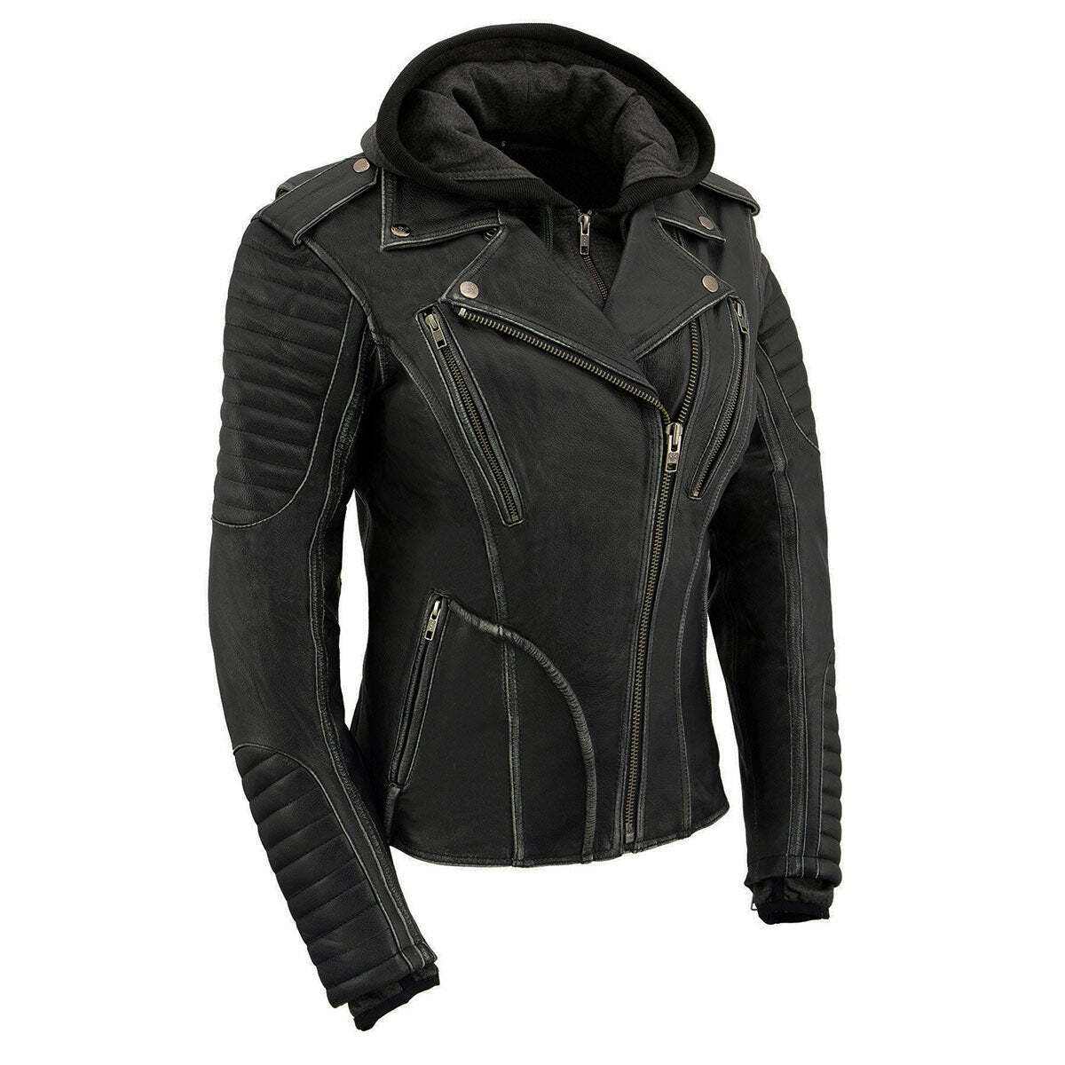 Milwaukee Leather 2516 Women's Motorcycle Rider Rub-Off Leather