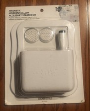 U Brands 6 piece Magnetic Locker Accessory Starter Kit white Organizer mirror