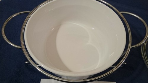 F-5-B CORNING WARE FRENCH WHITE- 1.6L 1.5Qt ROUND CASSEROLE DISH G-5-C Pyrex top - Picture 3 of 12