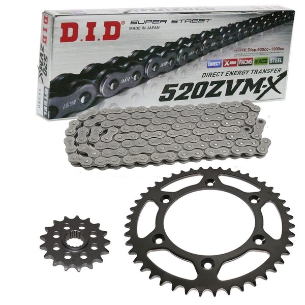 Kettensatz Kawasaki Z800 13-16 Kette Did 520 ZVM-X 114 Offen 15/45-image