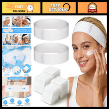 100PCS Disposable Spa Facial Headbands - Adjustable Magic Tape, Soft  Comfortab
