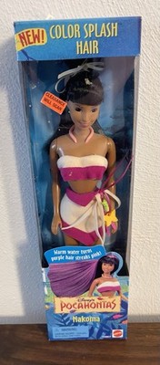 Mattel Color Splash Hair Nakoma Disney s Pocahontas 1995 Doll New 14867