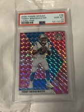 2020 Panini Mosaic - Teddy Bridgewater #38 Camo Pink Mosaic Prizm PSA 10 POP 3