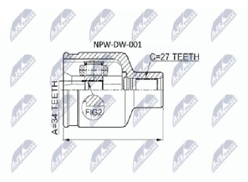 JOINT KIT DRIVE SHAFT NPW-DW-001 FOR VAUXHALL OPEL Z 24 XE 2.4L 4cyl ANTARA 2.4L - Image 4