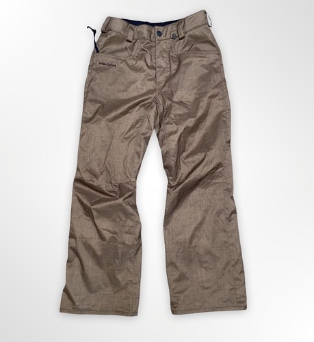 Volcom Snowboard Ski Pants Mens Brown Waterproof Winter Outdoor Size Small 32x30