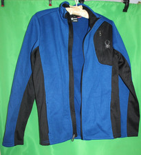 Spyder Blue With Black Zip Front Long Sleeve Jacket Coat Size Boys XL 18/20