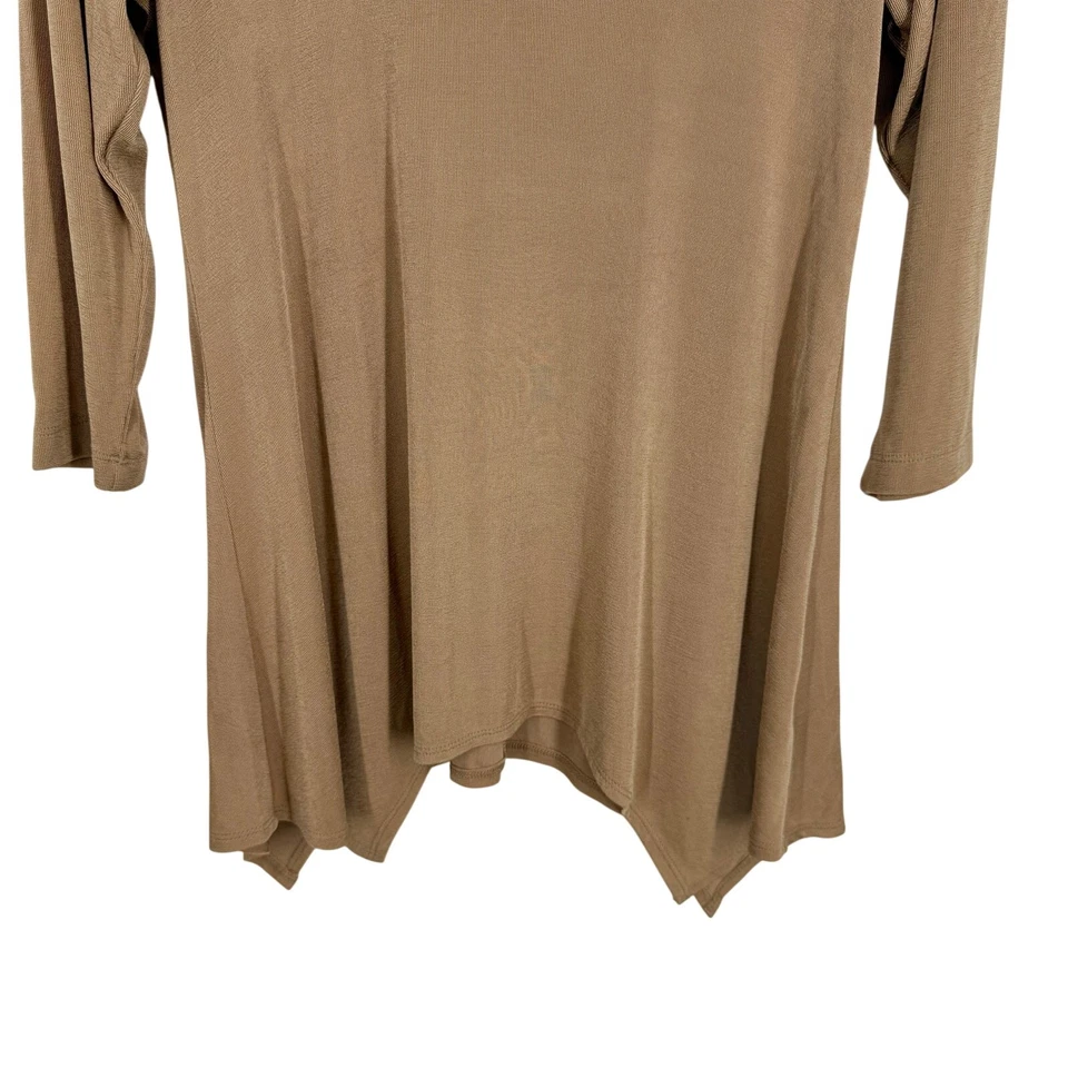 NEW NWT Slinky Brand XS Brown Formal Artsy Wearable Art Blouse Shirt Top - Image 4 of 4