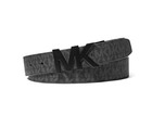 Michael Kors Mens Belt Black Authentic MK Logo Black Buckle New NWT $98