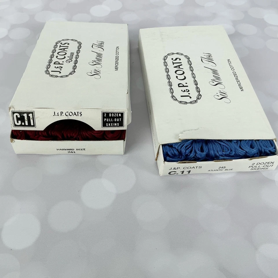 J&P Coats Embroidery Floss Deadstock Boxes - Choose Color - Image 4 of 4