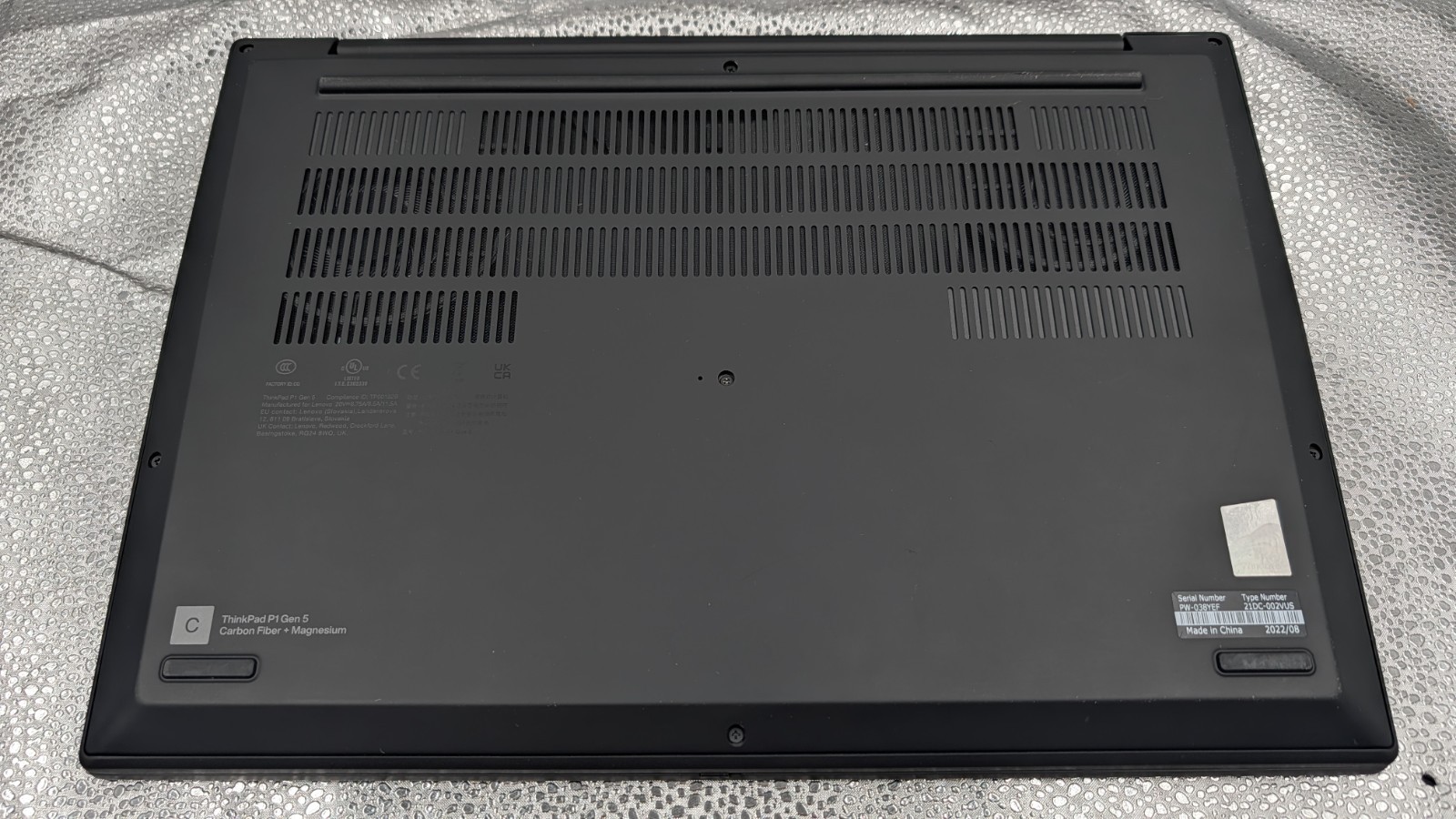 Lenovo ThinkPad P1 Gen 5, 16-Inch Laptop, with Intel Core i7-12800H, Windows 11 Pro