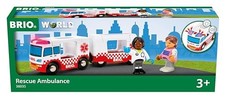 BRIO Ambulance with Lights and Sounds 36035 for ages 3 and up. Toy Wooden Toy
