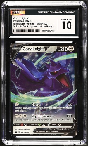 CGC 10 Gem Mint Corviknight V SWSH Black Star Promos