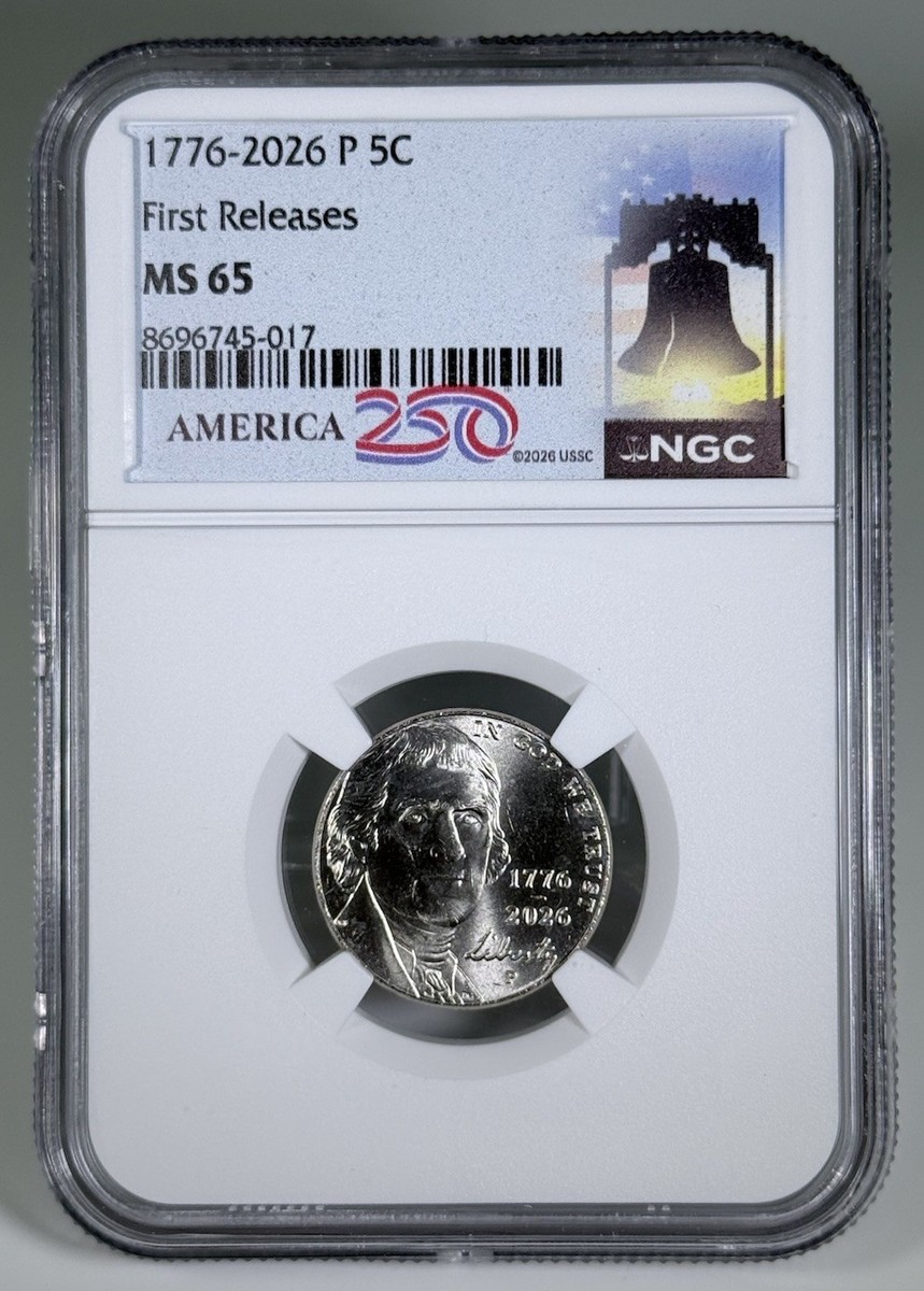 1776 2026 P 5C JEFFERSON NGC MS65 AMERICA 250 UNCIRCULATED NICKEL