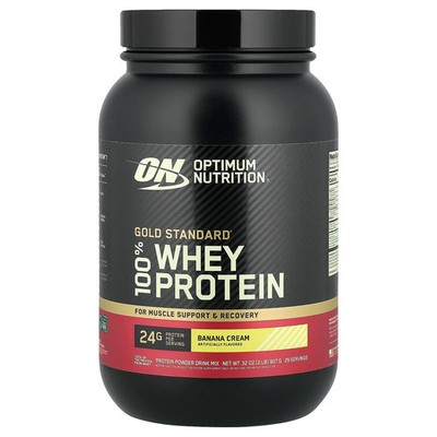 Gold Standard  100% Whey Protein, Banana Cream, 2 lb (907 g)
