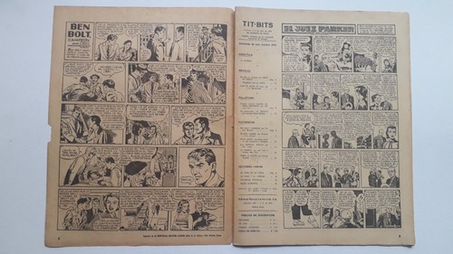 UNIQUE! - THE PHANTOM ON COVER - TIT-BITS #2442 (1956) - ORIG. COMIC IN SPANISH - Foto 2 di 8