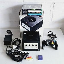 Nintendo GameCube Original Black Console Boxed With Games Two Controllers Tested