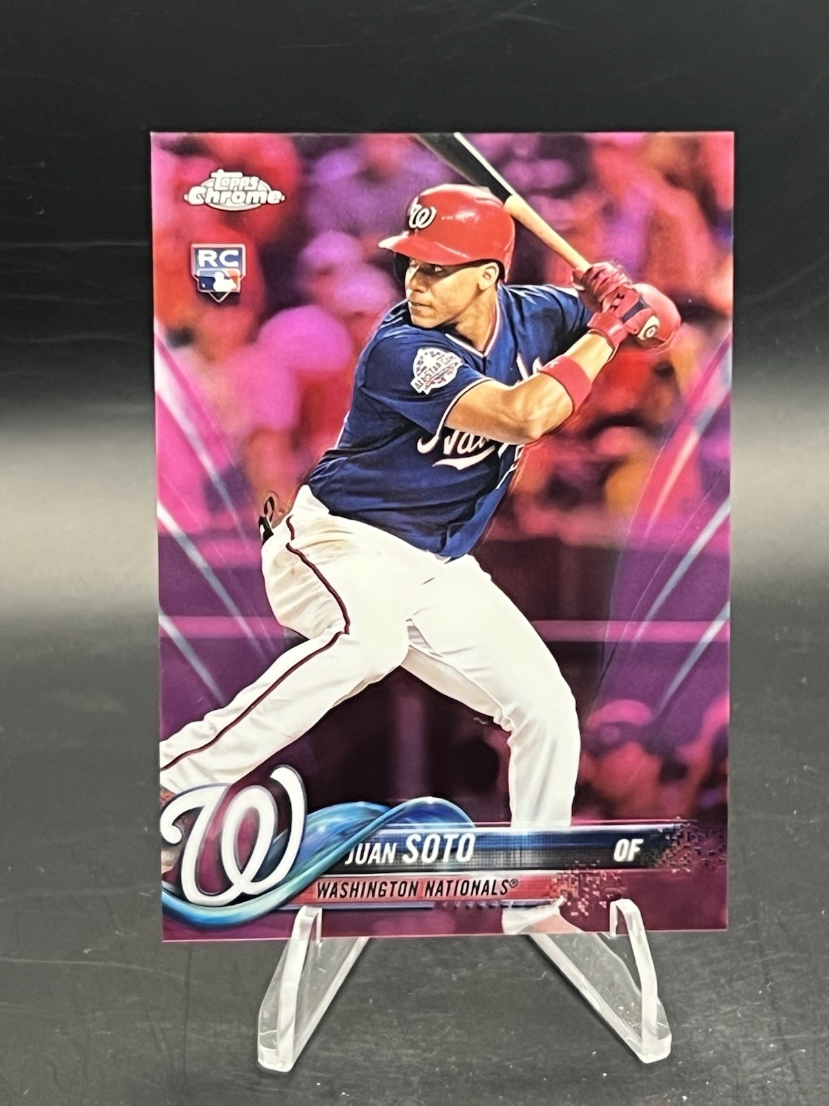 Juan Soto 2018 Topps Chrome Update Pink Refractor HMT 55 RC SP