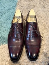 Yearn Shoemaker Oxford Burgundy Museum Patina Calf Leather US 9.5 Hand Welted
