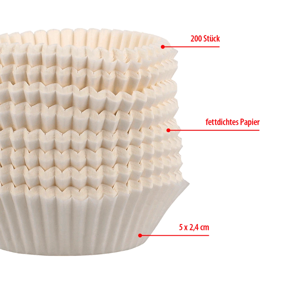 Papierbackförmchen Muffinförmchen Cupcakes Törtchen Kuchen Eurohome® 200 Stck.. - Bild 3 von 4