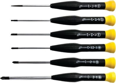 Bondhus 6pc Precision ESD Screwdriver Set 1/16, 5/64, 1/8, PH00 PH0 PH1 Germany