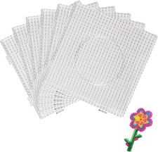 6Pcs Hama Beads Pegboard Set Large Square Clear Bead Boards for Craft Activities