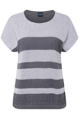 Laurasøn Sweatshirt S dunkelgrau Sweatshirt oversized doppellagig Streifen