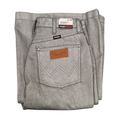 NEW! Wrangler X Fender Wanderer 622 Jeans High Rise Flare Silver Women's 27x30