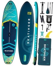 11'6 35" Super Wide Inflatable Paddle Board, Ultra Stable Stand Up meteor blue
