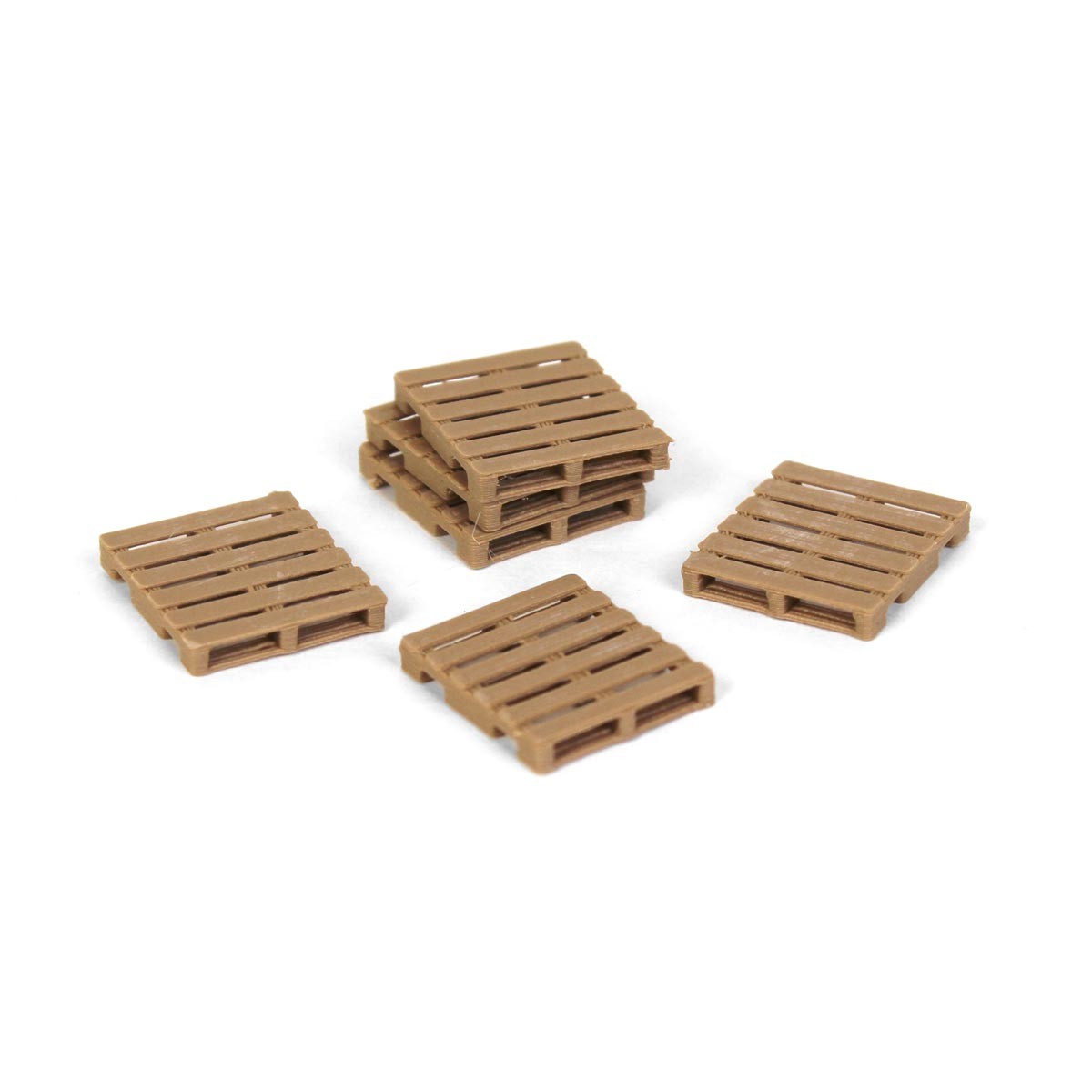 3D to Scale 164 Pack of 6 3D Printed Brown Plastic Freight Pallets 64-242-WD 3890₽