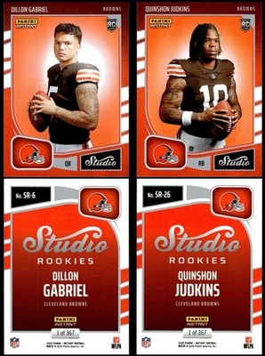 (2) 2025 Panini Instant Dillon Gabriel/Quinshon Judkins STUDIO ROOKIES Browns RC