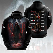 Scream 3D Apparel Hoodie Horror Movie Inspired All Over Print Pullover