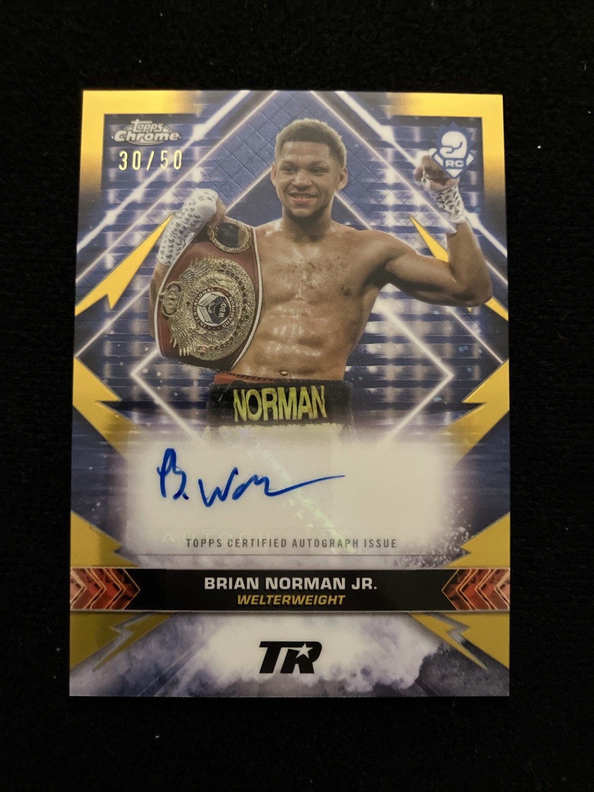 2024 Topps Chrome Boxing Brian Norman Jr. Gold Championship Rookie Auto /50 🥊