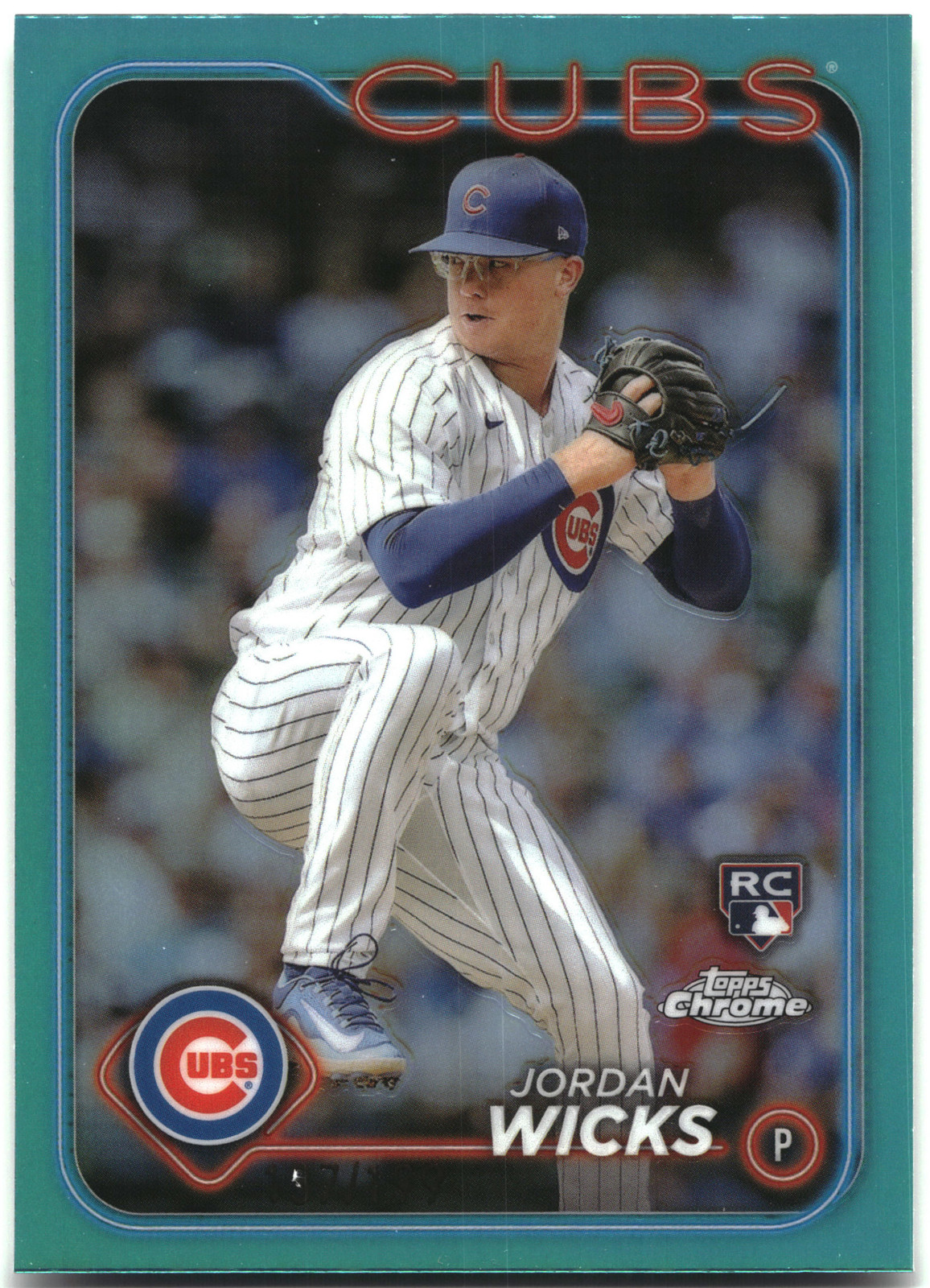 2024 Topps Chrome #67 Jordan Wicks Aqua Refractors 137/199 RC