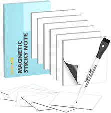 Reusable Magnetic Sticky Notes, (30 Pack, 3X3 In) Dry Erase Magnets Magnetic Lab
