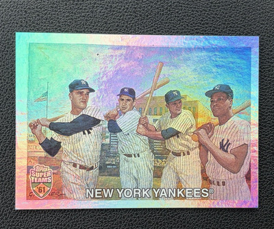 TOPPS 2002 SUPER TEAMS YOGI BERRA MARIS HOWARD SKOWRON YANKEES REFRACTOR /1961