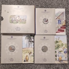 2020 Royal Mint Disney Classic Pooh 50p 3 Colour Coin Winnie the Pooh Set BU