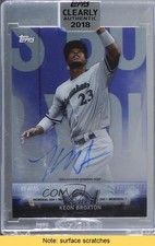 2018 Topps Clearly Authentic Salute Memorial Day Keon Broxton Auto READ 0b2