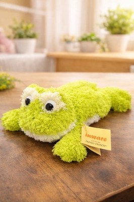 INWARE Plüschtier Frosch 23 cm Kuscheltier grün liegend weich