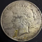 1923 Peace Silver Dollar Coin $1 - Fine! 90% SILVER!  NO RESERVE!