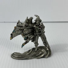 Pewter Wizard 1990 Comstock 4094 Jewels Baby Dragon Chameleon Fantasy Figure VTG