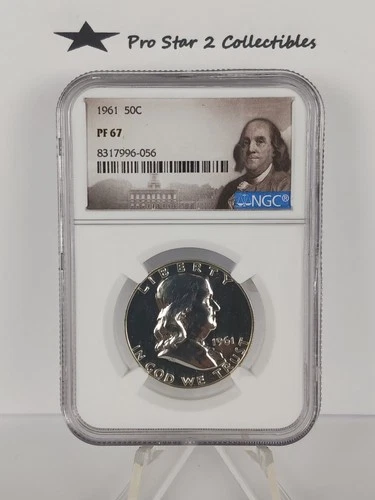 1961 Ben Franklin Half Dollar 50 C NGC PF 67 90% Silver
