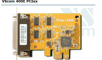 VScom 400E PCIe 4 Port RS232 Serial Card