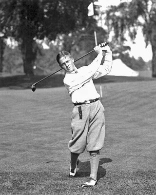 650808 Famous Amateur Golfer Bobby Jones Golf Swing Wall Print Poster