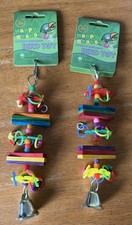 HAPPY BEAKS Beads and Blocks Bird Toy. Cockatiels,Lovebirds,ParakeeNEW WITH TAGS