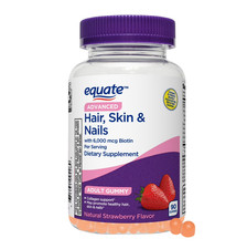 Equate Hair Skin Nails Gummies 6000 mcg Bioti...