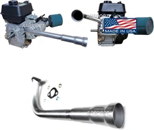 3 Stage Exhaust Header Pipe Fits Predator 212cc GX160 GX200 Go Kart & Mini Bikes